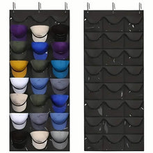 Load image into Gallery viewer, 24-Grid Hanging Door Organizer – Space-Saving Nylon Storage with Clear Pockets