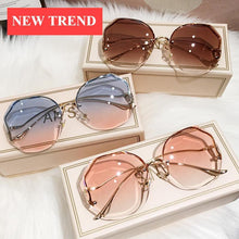 Load image into Gallery viewer, Fashion Gradient Women and Girls Modern Hexagon Metal Sunglasses For Summer In Elegant Retro Post Modern Style With UV400 Protection