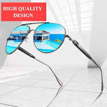 将图片加载到图库查看器,Business NEW 2021 High Quality Luxury Modern Fashion Sunglasses Design For Fishing Driving Sunglasses Sport Brand New Men Glasses With UV400 Polarized and Polarized Square Aviation Style Metal Frame