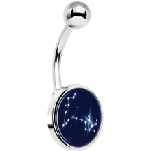 将图片加载到图库查看器,Zodiac Constellation Pisces Belly Ring