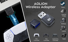 Load image into Gallery viewer, Aolion Wireless Receiver USB Dongle Adapter Converter For Nintendo Switch/PS5/PS4/PC Gamepad Controller Game Accessories