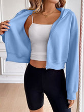Load image into Gallery viewer, Relaxed Minimalist Zip-Up Dropped Shoulder Hooded Jacket Casual & Comfortable Lightweight Outerwear