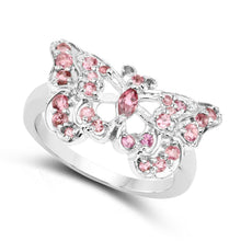 Load image into Gallery viewer, 0.83 Carat Genuine Pink Tourmaline .925 Sterling Silver Ring