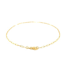 Load image into Gallery viewer, 14K Yellow Gold Fine Paperclip Anklet (1.5mm)