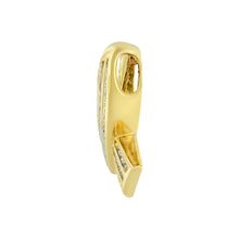 将图片加载到图库查看器,14K Yellow Gold 2 5/8 cttw Channel Set White Diamond Awareness Ribbon Pendant Necklace (G-H Color, VS1-VS2 Clarity) - NO CHAIN