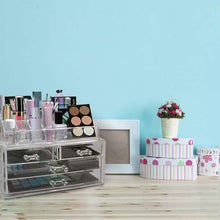 Load image into Gallery viewer, 2-Pack: Acrylic Makeup Organizer Cosmetic Jewelry Display Box