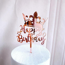 Load image into Gallery viewer, Acrylic One Cake Topper Top Cake One Cake Topper Birthday Cake Topper Double Sided For Anniversaries And Parties Birthday Party Cupcake Toppers Flags Wedding Baby Shower Supplies Lovely Baking Dessert Decorations