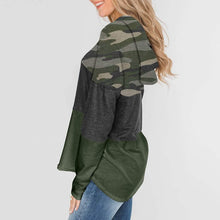Load image into Gallery viewer, Actloe Women Long Sleeve Striped Color Block Casual Hoodies