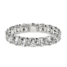 Load image into Gallery viewer, Round Cut Lab Grown Diamond Eternity Ring in 14k White Gold (2 cttw FG/VS2)