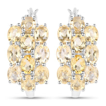 Load image into Gallery viewer, 8.32 Carat Genuine Citrine .925 Sterling Silver 3 Piece Jewelry Set (Ring, Earrings, and Pendant w/ Chain)