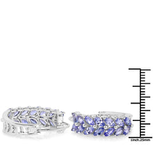 Load image into Gallery viewer, 3.92 Carat Genuine Tanzanite .925 Sterling Silver Earrings