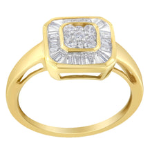 Load image into Gallery viewer, 10K Yellow Gold Diamond Cocktail Ring (1/2 Cttw, I-J Color, SI2-I1 Clarity) - Size 6