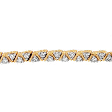 Load image into Gallery viewer, 14K Yellow Gold Round-Cut Diamond Bracelet (4.00 cttw, H-I Color, I1-I2 Clarity)
