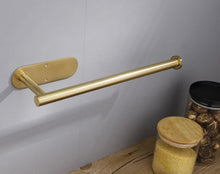 将图片加载到图库查看器,Adhesive Paper Holder Gold 304 Stainless Steel Stand Toilet Paper Towel Rack Tissue Roll Hanger For Kitchen Bathroom Free Nail Stainless Steel Toilet Tissue Roll Holder Sticky Hand Towel Hanger Vertical Or Horizontal No Drilling