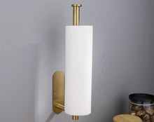 将图片加载到图库查看器,Adhesive Paper Holder Gold 304 Stainless Steel Stand Toilet Paper Towel Rack Tissue Roll Hanger For Kitchen Bathroom Free Nail Stainless Steel Toilet Tissue Roll Holder Sticky Hand Towel Hanger Vertical Or Horizontal No Drilling