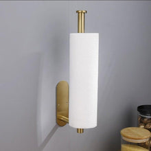 将图片加载到图库查看器,Adhesive Paper Holder Gold 304 Stainless Steel Stand Toilet Paper Towel Rack Tissue Roll Hanger For Kitchen Bathroom Free Nail Stainless Steel Toilet Tissue Roll Holder Sticky Hand Towel Hanger Vertical Or Horizontal No Drilling