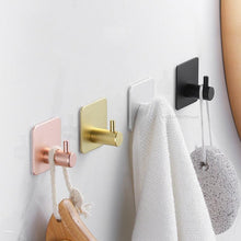 Load image into Gallery viewer, Adhesive Wall Hooks Mounted Door Key Cloth Coat Bathroom Robe Hanger Kitchen Hardware Rack Shelf Bag Hook Organizer For Hanging Bathroom Toilet Sticky Hook