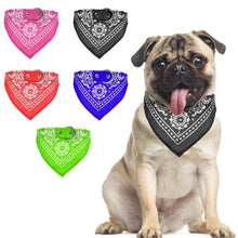 Load image into Gallery viewer, Adjustable Bandana Leather Pet Collar