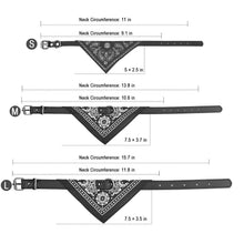 Load image into Gallery viewer, Adjustable Bandana Leather Pet Collar