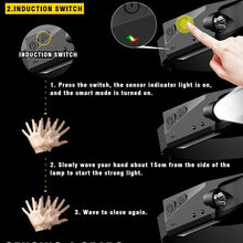 Load image into Gallery viewer, Adjustable Rechargeable LED Induction USB Headlamp Lightweight Head Lamp Head Torch 5 Lighting Modes Flashlight For Camping Hiking Running Outdoor Adults Kids