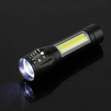 Load image into Gallery viewer, Adjustable Rechargeable LED USB Portable Focus Light Zoomable LED Tactical Flashlight High Lumens Zoomable Waterproof Flashlight Mini Torch For Camping Hiking