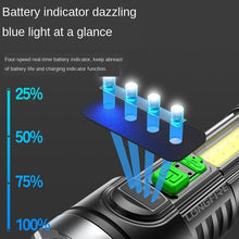 Load image into Gallery viewer, Adjustable Rechargeable Strong Mini Pocket Sized Flashlight LED Multifunctional High Lumen Light Ultra-bright Portable Flashlights Outdoor Waterproof Flashlight For Running Walking