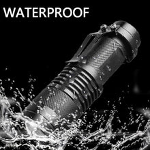 Load image into Gallery viewer, Adjustable Rechargeable Water Resistant Super Bright Mini Handheld Flashlights LED Zoomable Flashlight For Camping Fishing Bicycle Light Kids Indoor Outdoor Hiking