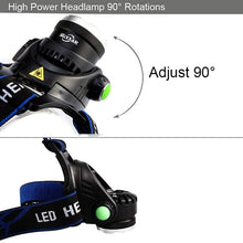 将图片加载到图库查看器,Adjustable Rechargeable Waterproof Brightest Zoomable LED Lightweight Hands Free Headlamp High Power For Adult Hunting Camping Running Hiking Riding Fishing Rechargeable T6 Chip Headlight