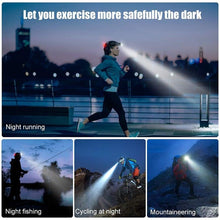 将图片加载到图库查看器,Adjustable Rechargeable Waterproof Brightest Zoomable LED Lightweight Hands Free Headlamp High Power For Adult Hunting Camping Running Hiking Riding Fishing Rechargeable T6 Chip Headlight