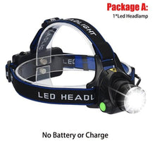 将图片加载到图库查看器,Adjustable Rechargeable Waterproof Brightest Zoomable LED Lightweight Hands Free Headlamp High Power For Adult Hunting Camping Running Hiking Riding Fishing Rechargeable T6 Chip Headlight