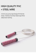 Load image into Gallery viewer, Adjustable Sport Jump Rope Skip Speed Weighted Jump Ropes With Weight Block Cable Fitness Training Anti-Slip Handle Jump Rope For Fitness Workout Adjustable Skipping Rope For Exercise Boxing