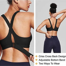 Load image into Gallery viewer, Adjustable Woman Modern Sports Bra Sportswear Crop Top Belt Zipper Yoga Running Comfortable Bras Push Up Gym Equipment