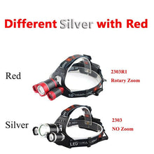 Load image into Gallery viewer, Adjustable Zoomable Headlamp Ultra Bright Rechargeable LED Bright High Lumen Head Lights Head Lamp Waterproof Flashlight For Outdoor Cmaping Fishing Hiking Biking Fishing Headlamp Running Headlamp