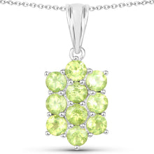 Load image into Gallery viewer, 6.80 Carat Genuine Peridot .925 Sterling Silver 3 Piece Jewelry Set (Ring, Earrings, and Pendant w/ Chain)