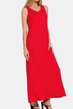 Load image into Gallery viewer, Scoop Neck Wide Strap Tank Dress For Women β Simple, Versatile, Flattering Fit with Comfortable Wide Straps and Feminine Scoop Neckline