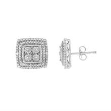将图片加载到图库查看器,10K Yellow, White, and Rose Gold Plated Sterling Silver Diamond Accent Earrings (I-J Clarity, I3 Color)