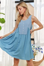 Load image into Gallery viewer, New Summer Decorative Button Sleeveless Babydoll Dress For Women β Flowy & Feminine, Trendy, Stylish, Fashionable, Summer Dress