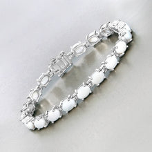 Load image into Gallery viewer, 10.26 Carat Genuine Opal .925 Sterling Silver Bracelet