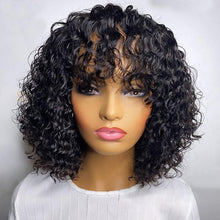 Load image into Gallery viewer, Afro Kinky Curly Short Bob Wigs Headband Wigs for Black Women Water Wave Synthetic Hair Wigs Wigs For Black Women Cosplay Wigs For Women