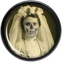 Load image into Gallery viewer, Undead Bride and Groom Halloween Black Anodized Plug Set 00G