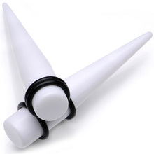 Load image into Gallery viewer, 14 to 00G 18 Piece White Acrylic Ear Stretching Taper Kit Set