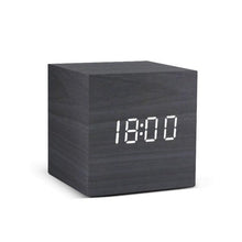 将图片加载到图库查看器,Alarm Clock LED Wooden Watch Digital Alarm Clock with Wooden Electronic LED Time Display 3 Alarm Settings Humidity & Temperature Detect Wood Made Electric Clocks Table Voice Control Digital Wood USB/AAA Powered Electronic Desktop Clocks