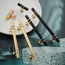 将图片加载到图库查看器,Aluminum Alloy Black Gold Door Handle Wardrobe Kitchen Cabinet Drawer Solid Handle Furniture Handle European Modern Hardware Modern Furniture Cupboard Door Drawer Handles