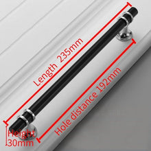 将图片加载到图库查看器,Aluminum Alloy Black Gold Door Handle Wardrobe Kitchen Cabinet Drawer Solid Handle Furniture Handle European Modern Hardware Modern Furniture Cupboard Door Drawer Handles