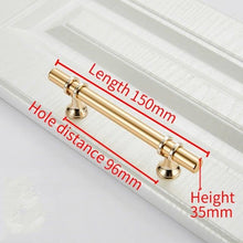 将图片加载到图库查看器,Aluminum Alloy Black Gold Door Handle Wardrobe Kitchen Cabinet Drawer Solid Handle Furniture Handle European Modern Hardware Modern Furniture Cupboard Door Drawer Handles
