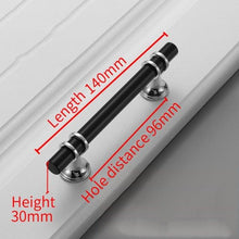 将图片加载到图库查看器,Aluminum Alloy Black Gold Door Handle Wardrobe Kitchen Cabinet Drawer Solid Handle Furniture Handle European Modern Hardware Modern Furniture Cupboard Door Drawer Handles