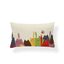 Load image into Gallery viewer, Animal Cushion Pillow Square Linen Printed Cute Elephant Throw Pillow Case Decorative Cushion Cover Pillowcase Plant Geometry Deer Flamingo Flower Pillows Home Decorative Pillowslip Covers 30X50