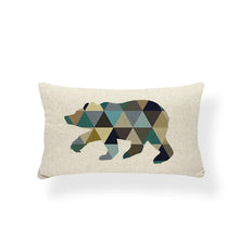 Load image into Gallery viewer, Animal Cushion Pillow Square Linen Printed Cute Elephant Throw Pillow Case Decorative Cushion Cover Pillowcase Plant Geometry Deer Flamingo Flower Pillows Home Decorative Pillowslip Covers 30X50