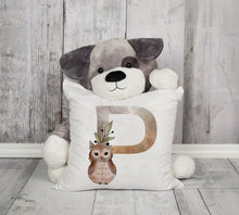 将图片加载到图库查看器,Animal Printed Pillow Cover Cartoon Giraffe Fox Bunny White Seat Polyester Decorative Cushion Cover Sofa Kids Room Alphabet Pillow Cover With Cute Animals Pillow Cases Outdoor Indoor Square Cushion Covers For Home Sofa Couch 45x45cm