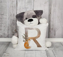 将图片加载到图库查看器,Animal Printed Pillow Cover Cartoon Giraffe Fox Bunny White Seat Polyester Decorative Cushion Cover Sofa Kids Room Alphabet Pillow Cover With Cute Animals Pillow Cases Outdoor Indoor Square Cushion Covers For Home Sofa Couch 45x45cm